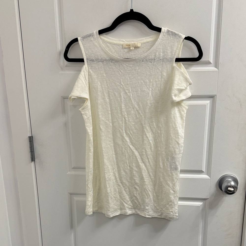 MAJE Size 3 Large 100% Linen Sleeveless Tank Double‎ straps